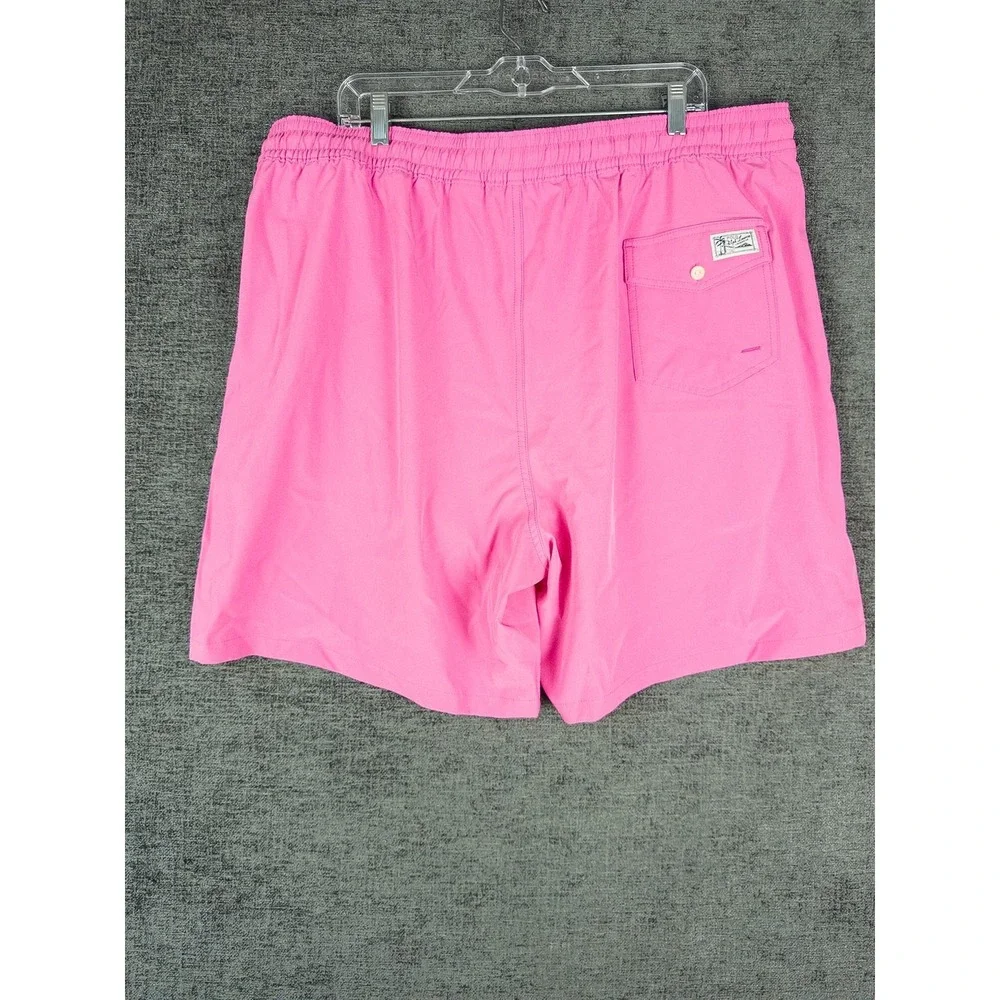 Polo Ralph Lauren Swim Trunks Shorts Mens XLT Pink Embroidered Pony Beach Preppy